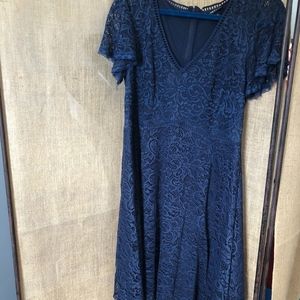 Torrid Size 12 eyelet lace Catalina Blue Dress